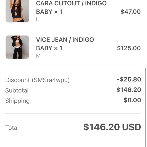 REVICE Black Denim Sleeveless Top - Picture 3 of 3